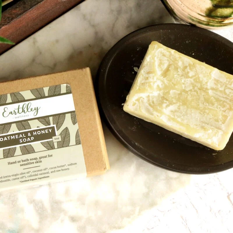 Oatmeal and Honey Soap by Earthley | Frugal Natural Living 